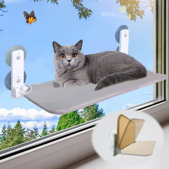 Foldable Cat Window Perch with Suction Cups YourCatGoodies