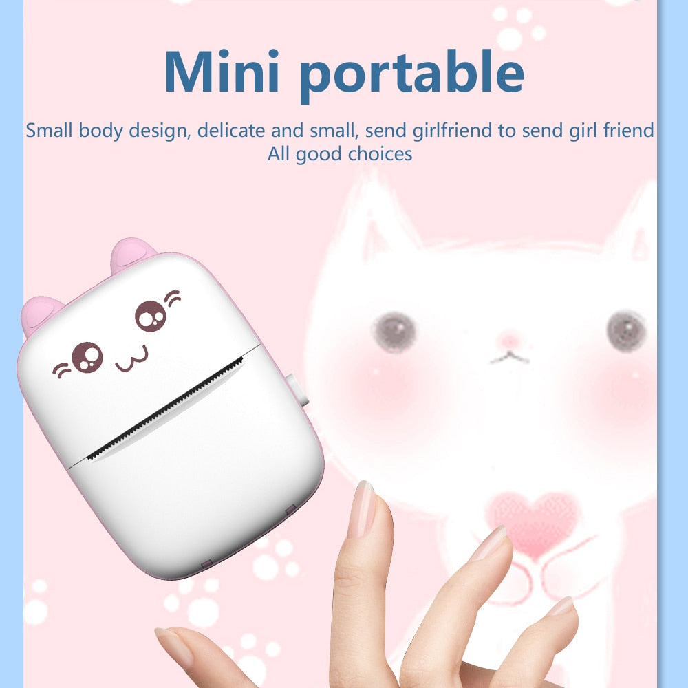 Cat Shape Mini Printer WigglyTailNeeds