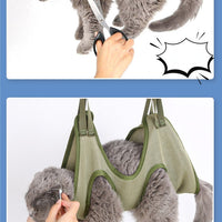 Cat Grooming Nail Cutting & Anti Scratch Hanging Bag WigglyTailNeeds