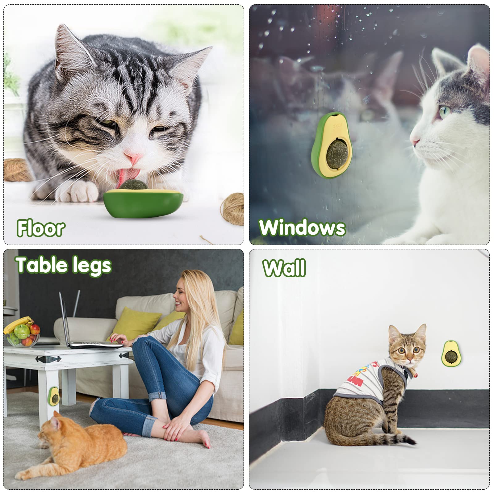 Avocado Mint Ball Toy WigglyTailNeeds