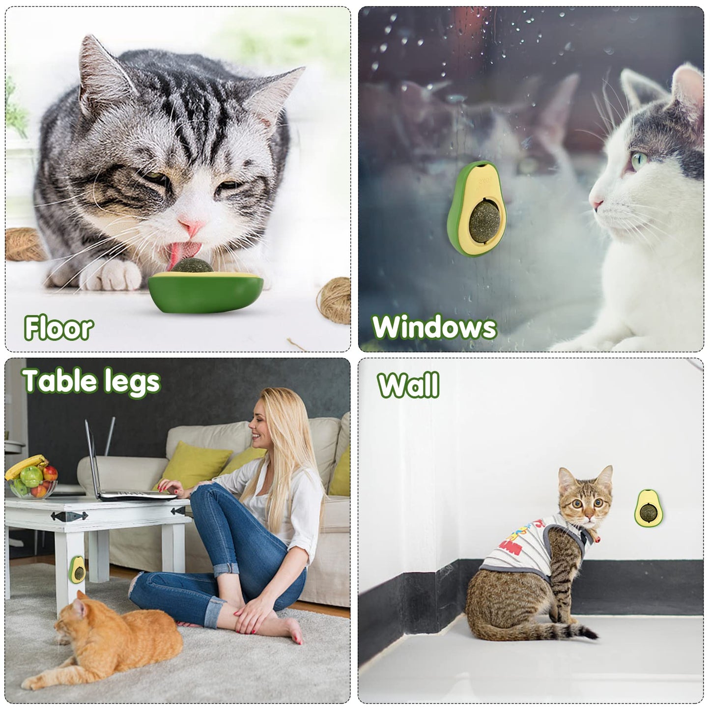 Avocado Mint Ball Toy WigglyTailNeeds